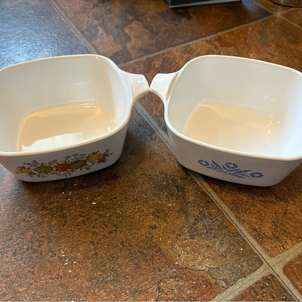 Vintage Corning Ware White Baking Dishes | 2 3/4 cup | Qty 2